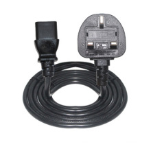 1M 1.5M fuse 5a 3 Pin 6Ft Prong Black Ac Cable with BS Plug C13 Kettle Power Cable UK Mains plug to C13